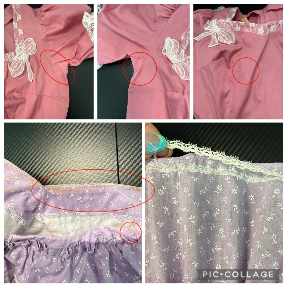 ✨ Vintage Prairie Square Dance Dress Bundle Lace Ruffle Cottagecore XS - Picture 11 of 11